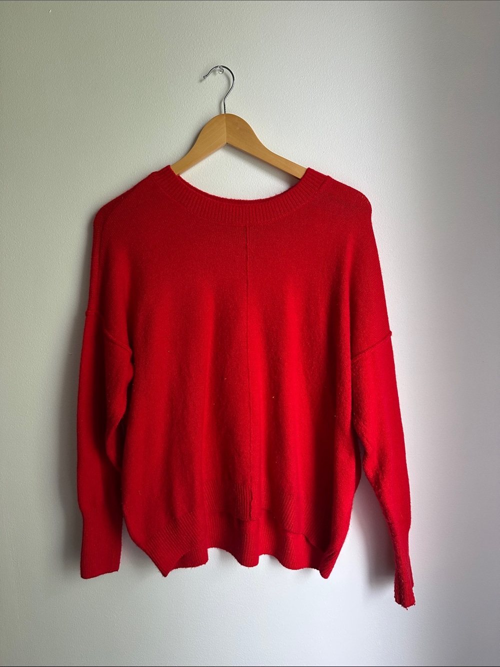 Women's Red Crewneck Sweater